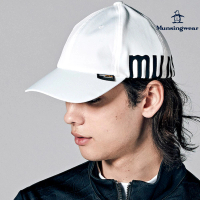 【Munsingwear】企鵝牌 男款白色可調式高爾夫運動印花字母帽 MGSE0C00
