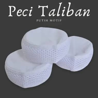 Peci kopiah Talibann putih polos lubang besar harga terjangkau bagus untuk anak dan dewasa 9