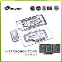 Bykski Water Block Use for NVIDIA RTX 3080 3090 Reference Edition GPU Card / Copper Radiator /Active Backplate Cooling /RGB AURA