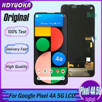 6.2" 100% Super AMOLED Original For Google Pixel 4A 5G LCD Display Screen Touch Digitized Assembly Pixel4A 5G LCD Replacement