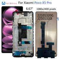 6.67'' AMOLED for Xiaomi Poco X5 Pro LCD Display screen digitizer Assembly for poco x5pro lcd 22101320G, 22101320I lcd