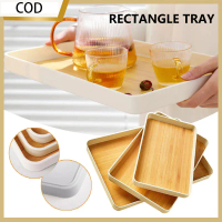 Rectangle Tray Tatakan Aesthetic Persegi Panjang Nampan Tatakan Biji-Bijian Kayu Dapur Baki Menebal