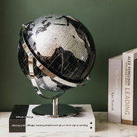 辦公室地球儀擺件金屬美式輕奢展柜書房桌面飾品樣板間創意裝飾品
