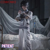 COWOWO Game Identity V Patient Cosplay Costume Game Cos Identity V Cosplay Patient Emil Costume and Cosplay Wig