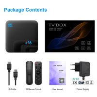 2024 H6 H616 6k Android Top BOX Android 10.0 2.4G &amp; 5G Dual WiFi BT4.0 For Google Play Smart TV Box LAN 100M TV Box