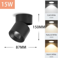 LED Downlight 220V 7/10/15W COB Spotlight Led Lights Track System Fixtures Home Indoor Lighting Wall Bedroom Ceil Spot Lamp