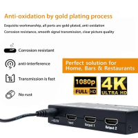 HDMI Splitter 4K ULTRA HD with Power supply 超高清分配器