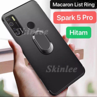 CASE TECNO SPARK 5 PRO RING BLACK LINE CASING COVER SILIKON SOFT CASE