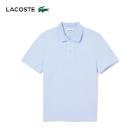 【LACOSTE】男裝-修身輕盈透氣短袖Polo衫(紫藍色)