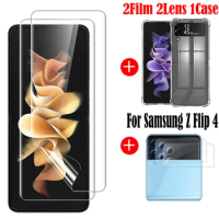 Hydrogel Film Screen Protector For Samsung Z Flip 4 5G Soft Case For Samsung Galaxy Z Flip 4 Camera Film For Z Flip 4 Not Glass