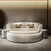 Elegant House Double Bed Frame Mattress Superking Princess Bed Loft Villa Letto Matrimoniale Bedroom Furniture Luxury