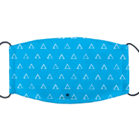 【IHERMI】藍白三角 個性口罩 台灣製(耐用 舒適 透氣 可水洗 重複使用 創意 幾何 清新)
