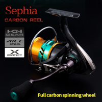 Lurekiller Carbon Spinning Reel Egi Fishing Reel Sephia Lt 2500S/3000S Shallow Spool 8+1BB Long Cast Lure Fishing Reel