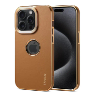 เคสโทรศัพท์หนังแท้สำหรับ iPhone 15 Pro Max, เคสหนังวัวแท้แบบเรียบง่ายป้องกันการตกสำหรับ iPhone 14/13