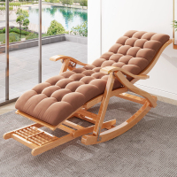 Spot parcel post Folding Rocking Chair Recliner  Bamboo Recliner Balcony Home Leisure Leisure Leisure Leisure Elderly Rattan Chair Recliner Can Sit and Lie