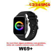 49mm Amoled Screen Smart Watch 2GB Local Music BT Calll Compass ECG GPS Sports Tracking W69 Plus Smart Watch 2023 2024
