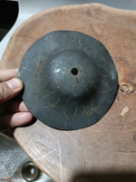 日本回流銅器古董銅荷葉一片，工藝很好，年份很老，全品無毛病，