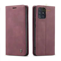 Casing untuk Hp Samsung M51 Super Wallet Pro Case PE Leather Full 360 Degree TPU Waterproof Red