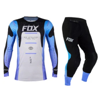 Free Shipping Motocross MX 360 Magnetic Jersey Pants Motorcycle Street Moto Gear Set Automotive Blue/White Suit