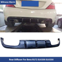 Carbon Fiber Rear Bumper Lip Spoiler Diffuser Cover for Benz Slk Class R172 Slk200 Slk280 Slk300 Slk350 Slk55 Amg Style 12-2015