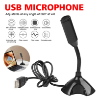 USB Microphone 360° Adjustable Deak Computer Microphone Support Voice Chatting Recording Mic for PC Laptop