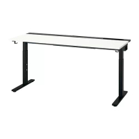 MITTZON 書桌/工作桌, 白色/黑色, 160x60 公分