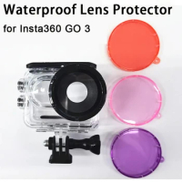 Waterproof Lens for Insta360 Go 3 Filters 25M Diving Lens Protector Action Camera Lens for Insta360 Go 3 Accessories