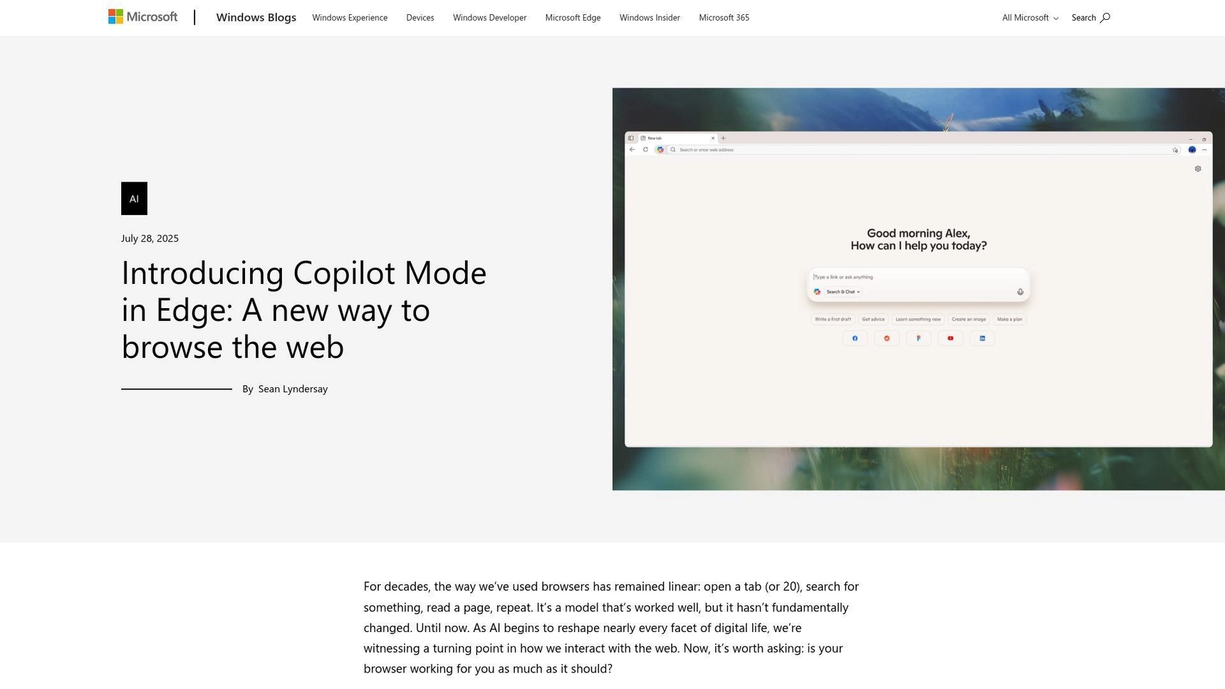 Microsoft's Copilot Mode in Edge Faces User Backlash Over Poor ...