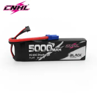 CNHL Lipo 3S 11.1V Battery 5000mAh 65C Black Series For RC Car Airplane Helicopter Airplane Boat Jet Edf Speedrun With EC5 Plug