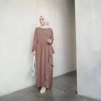 NABILLA MAXI DRESS CRINCLE AIRFLOW ,DRES PESTA KONDANGAN TERBARU, Gamis remaja kekinian GAMIS LEBARA