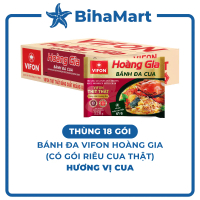 [THÙNG 18 GÓI] – VIFON – Bánh Đa Hoàng Gia hương vị cua (có gói riêu cua thật) (120g/gói) - Bánh Đa 