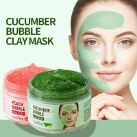 100g Peach Deep Cleansing Bubble Clay Facial Mask Oil Control Moisturizing Face Care Korean Skin Whitening Acnes Reduce Mud Mask