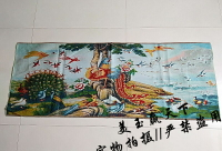 古玩字畫 織錦布畫 刺繡禮品 百鳥朝鳳花鳥畫 家居裝飾掛畫