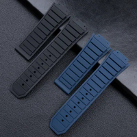 29x19mm Soft Nature Big Wrist Watchband For Hublot Strap King Power Series Watch Band Men's Waterproof Bracelet Watch Accessorie