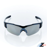 【Z-POLS】新一代消光黑框 鼻墊可調全新設計 一片式電鍍鏡面PC抗UV400運動太陽眼鏡(帥氣設計)