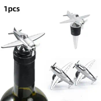 Reusable 3D Airplane Shaped Vacumm Sealer Wine Corks Metal Beer Bottle Saver Airplane Bottle Wine Bottle Stoppers Bar Tool