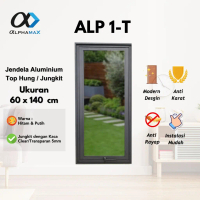 Jendela Aluminium Jendela Rumah Top Hung ALPHAMAX ALP 1-T 60 x 140 cm
