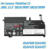 Original 14.4V 42WH 01AV400 01AV401 01AV435 01AV437 Laptop Battery For Lenovo ThinkPad 13 20GL 13.3" SB10J78997 SB10J78999
