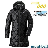 【MONT-BELL 日本】女款 800FP 輕量 保暖羽絨長版外套/1101481 BK-G 黑 DA