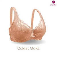 Chelyne BH Brukat Busa Tipis Big Size V2044 Dengan Kawat Penyangga - BH Jumbo 36/44 Cup C - D. Size 