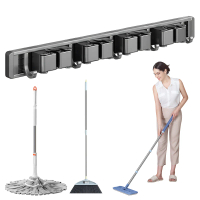 Broom Holder Wall Mount Garage Storage Rack with Hooks Broom and Mop Holder Wall Mounted Broom Organ