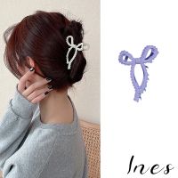 【INES】蝴蝶結抓夾/韓國設計法式優雅復古蝴蝶結造型抓夾 鯊魚夾(2色任選)