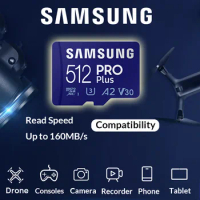 SAMSUNG Micro SD Card PRO Plus 512GB 256GB 128GB 160MB/s Read Memory Card for Nintendo Switch Steam Deck ROG Ally Tablet Camera