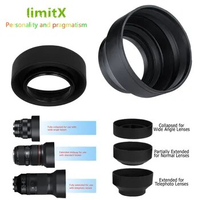 55mm 3 Stage Collapsible Rubber Lens Hood for Nikon D3400 D3500 D5600 D7500 with AF-P DX NIKKOR 18-55mm f/3.5-5.6G VR Lenses
