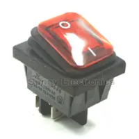 RLEIL RL5 T125/55 Momentary Pushbutton Switch Red Button with Waterproof Cover 