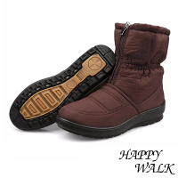 【HAPPY WALK】輕量雙層防水防滑加厚保暖雪靴(棕)
