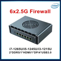 12th Gen Soft Mini Router i7 1265U i5 1245U Firewall Mini PC 6x 2.5G intel i226-V i5 1245U 2xDDR5 NVMe Proxmox pfSense Computer