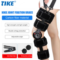 TIKE ROM Hinged Knee Brace Support - Torn Acl Meniscus Tear Surgery Recovery, Adjustable Post Op Knee Immobilizer Leg Stabilizer
