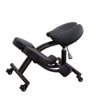 Kneeling chair adult ergonomic corrective saddle chair double cushion adjustable anti-hunchback posture learning