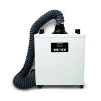 220W FES200L Laser Fume Extractor Solder Smoke Absorber Welding Laser Engraving with a Duct Hose to Put Filtered Air to Outdoor